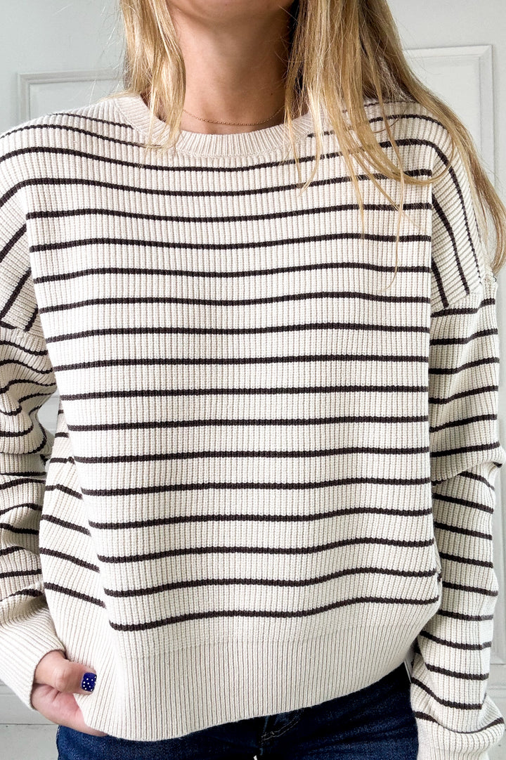 Thread & Supply Ely Drop Shoulder Ribbed Sweater