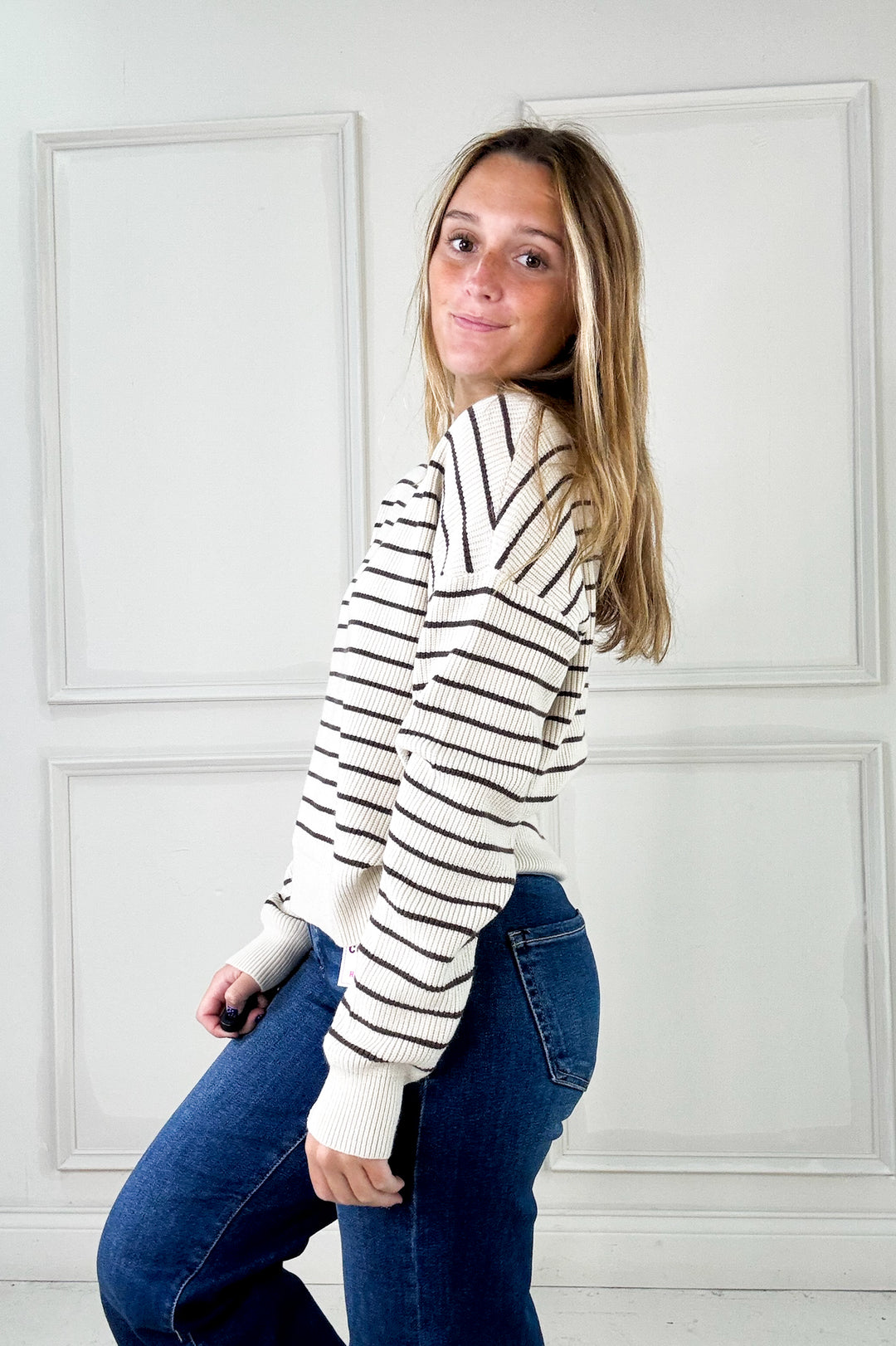 Thread & Supply Ely Drop Shoulder Ribbed Sweater