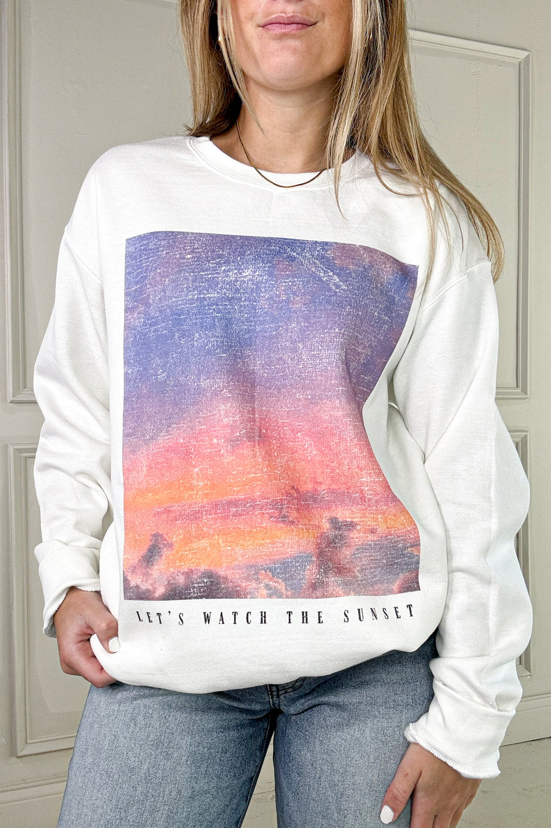 Let's Watch The Sunset Graphic Sweatshirt