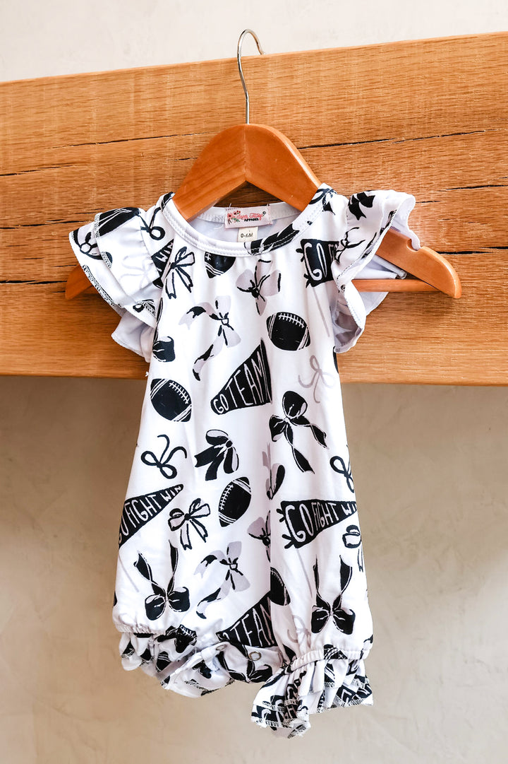 Little Girls Game Day Glam Romper