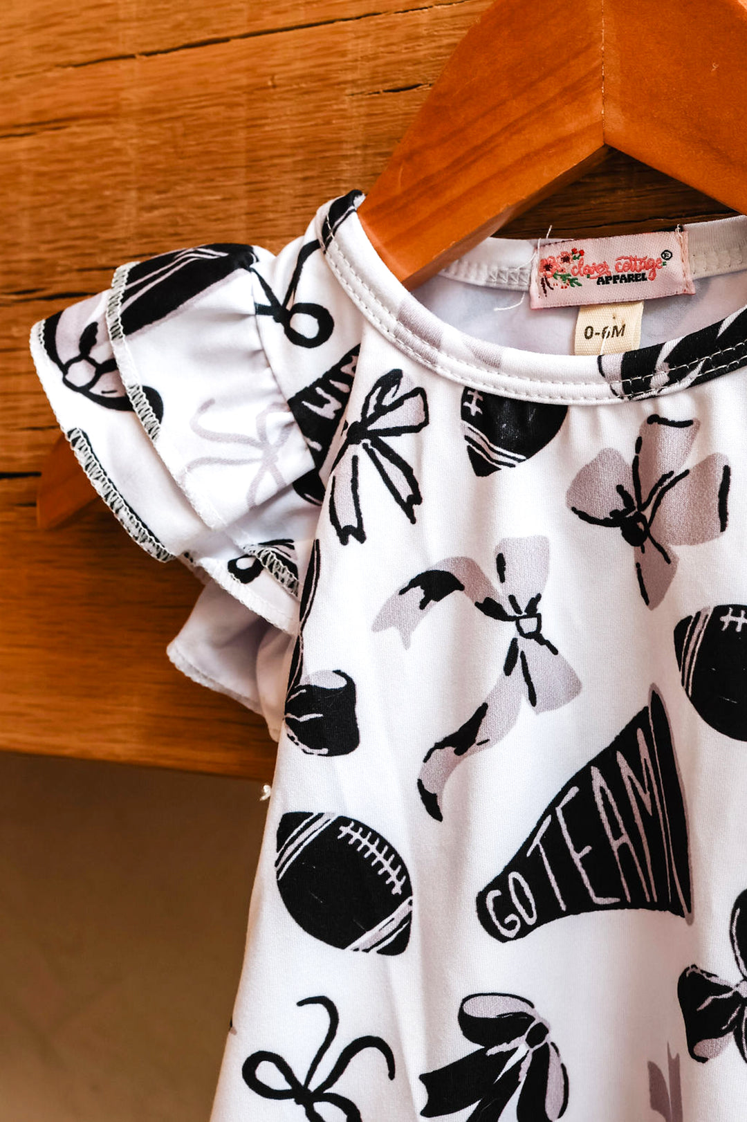 Little Girls Game Day Glam Romper