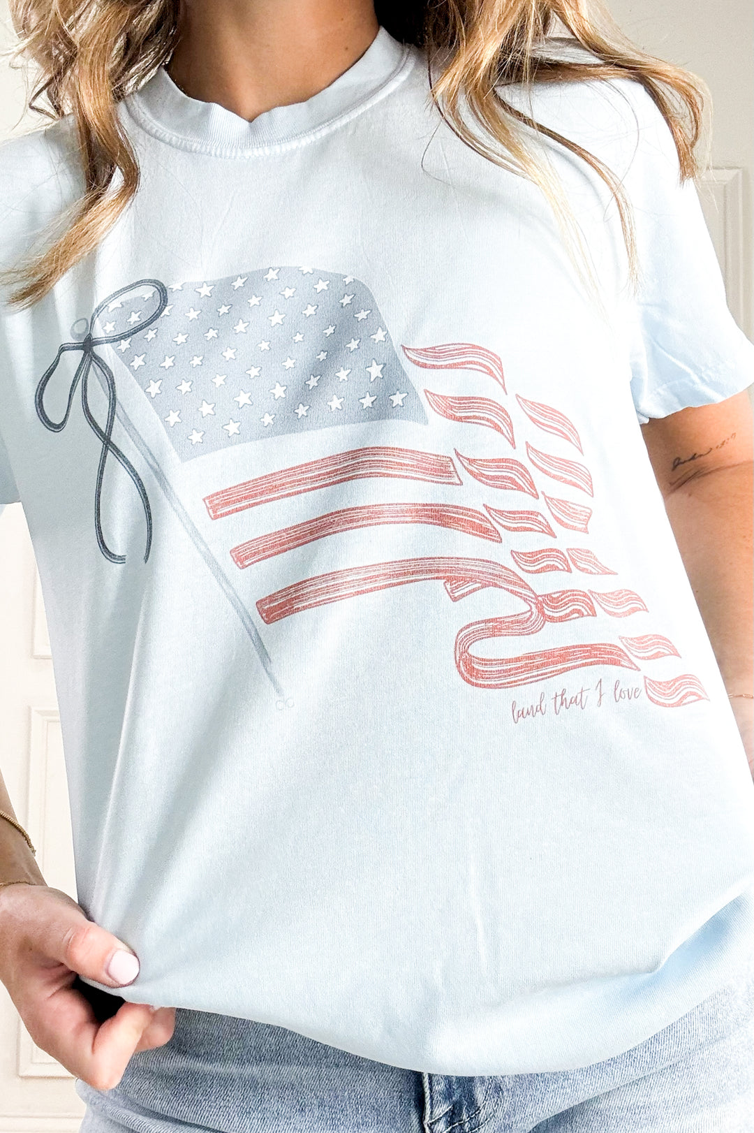 Land That I Love Bow Detail Graphic Tee