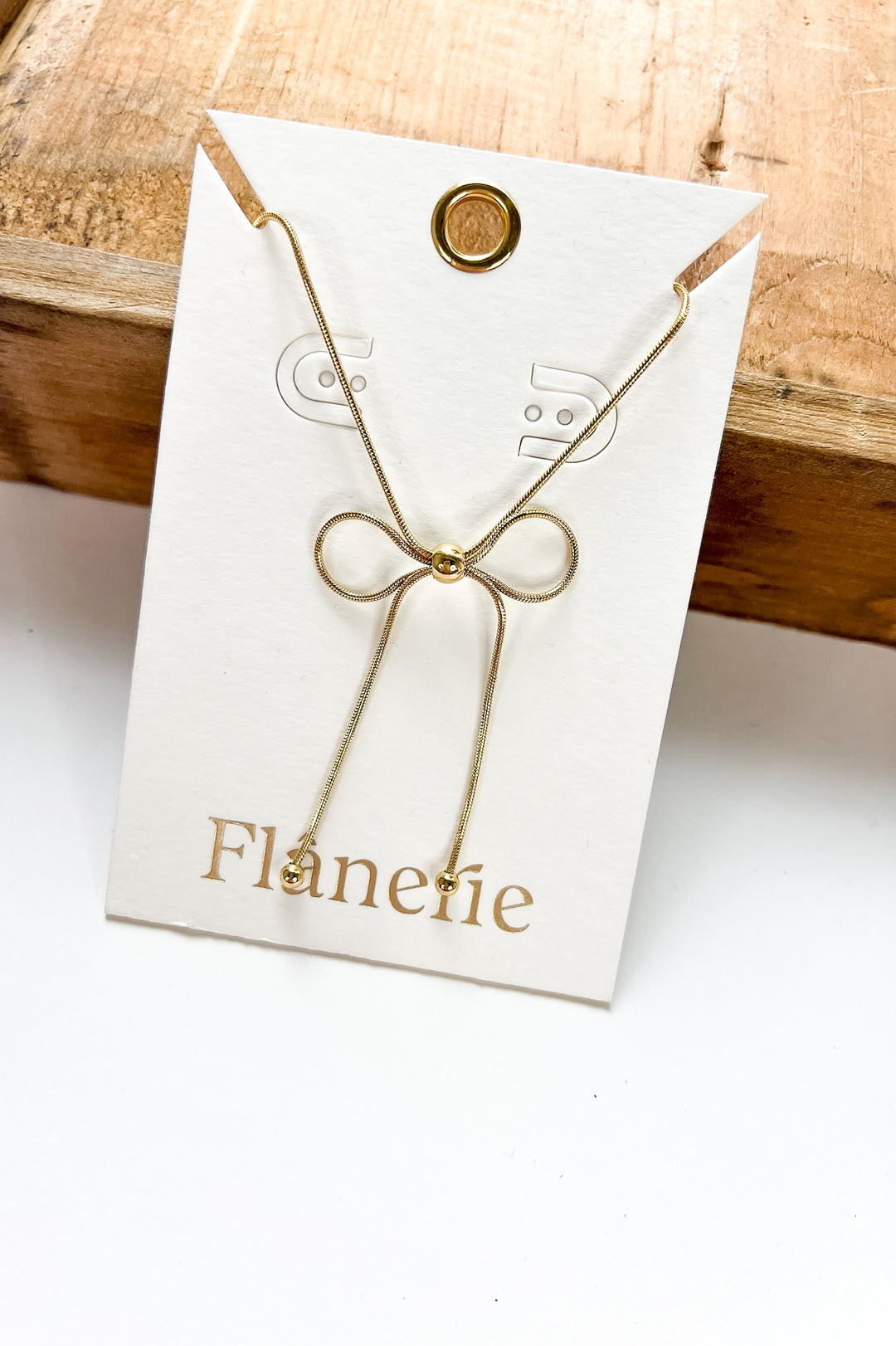 Dainty Bow Chain 18K Gold Necklace