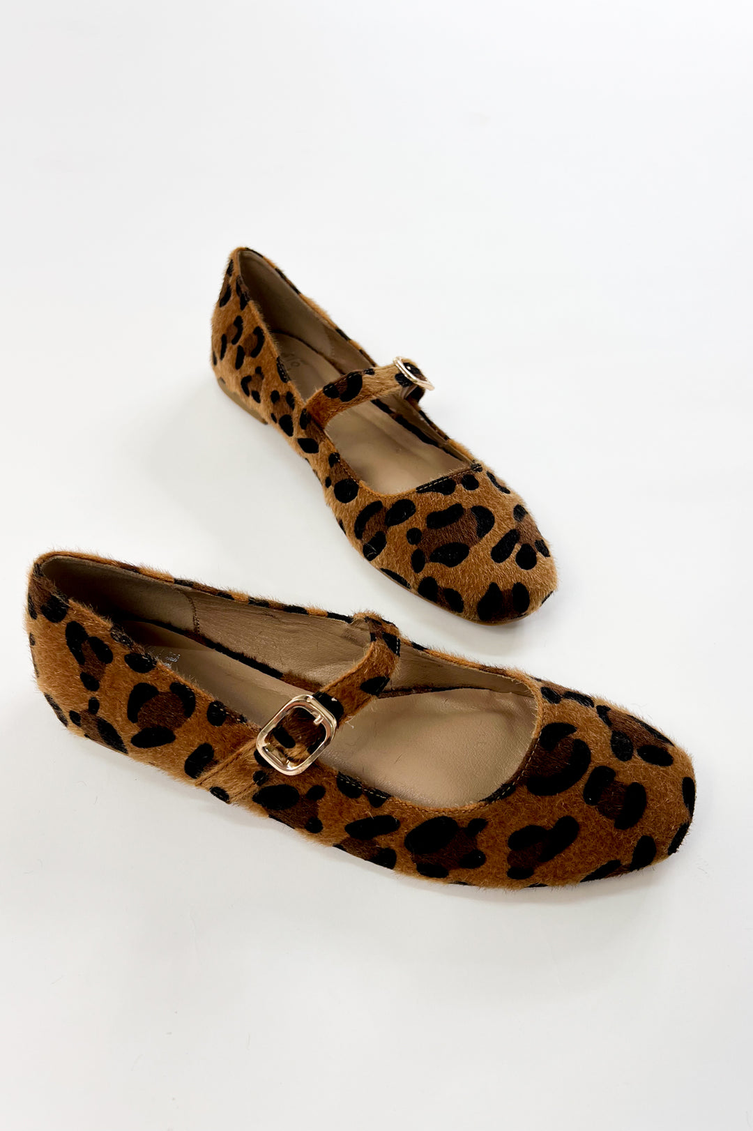 Leopard Print Maryjane Flats