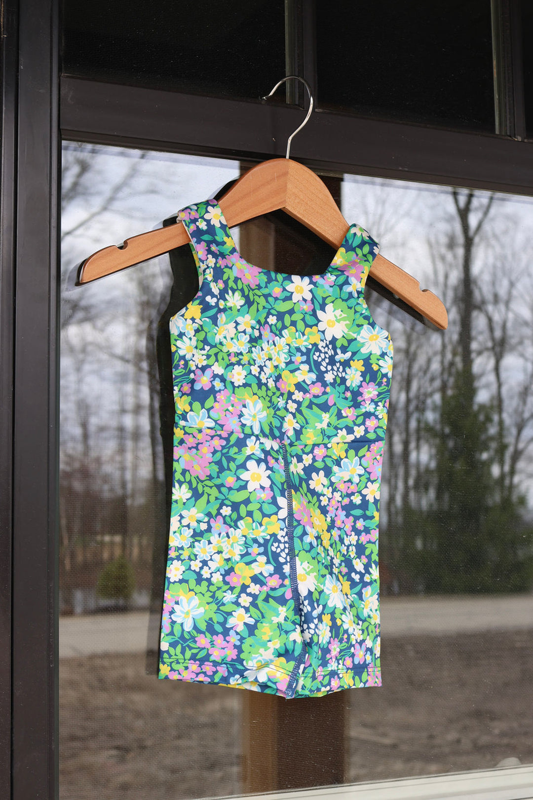 Girls Breezy Floral Athletic Romper