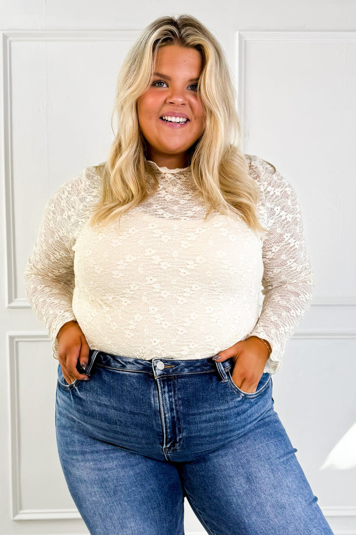 Lace Mesh Curvy Layering Top