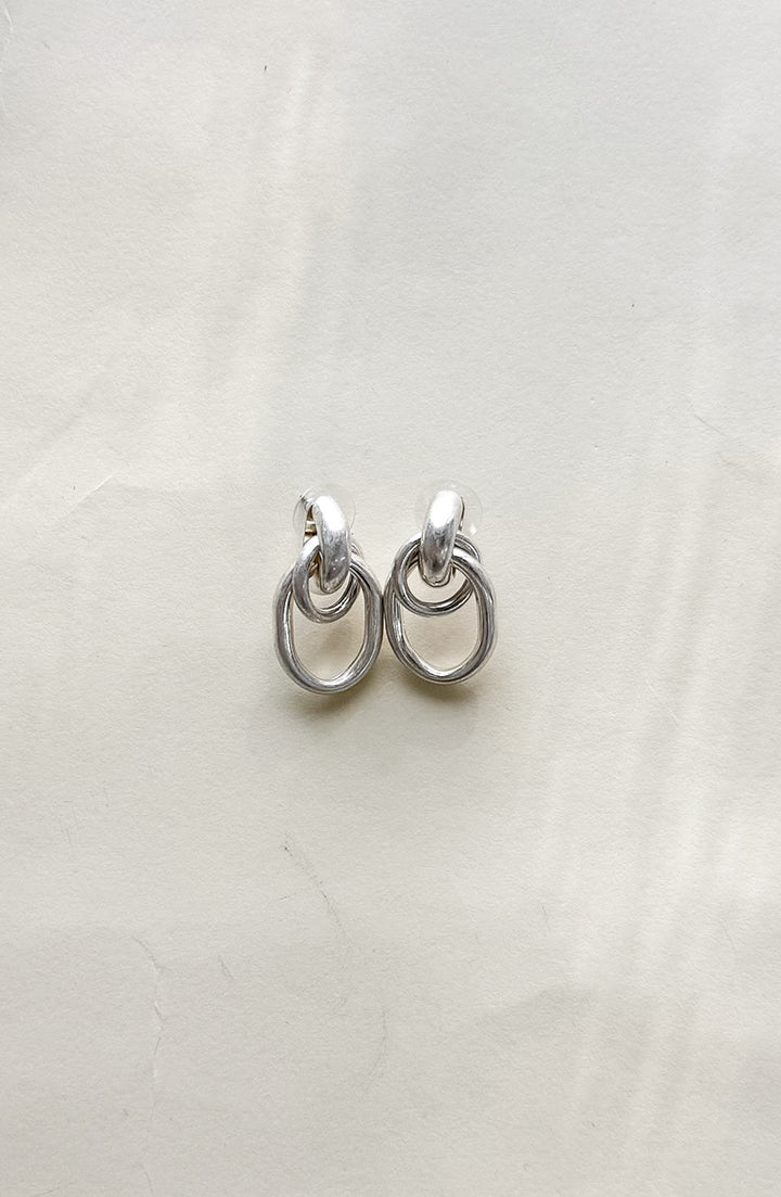 Double Circle Door Knocker Earrings