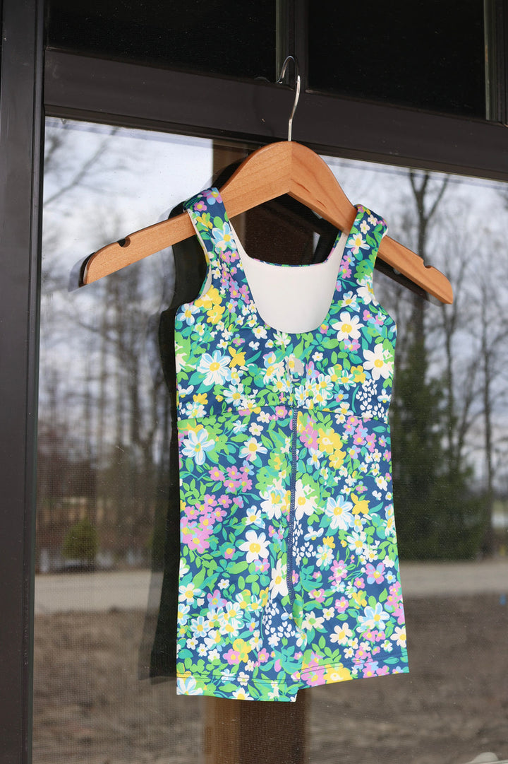 Girls Breezy Floral Athletic Romper