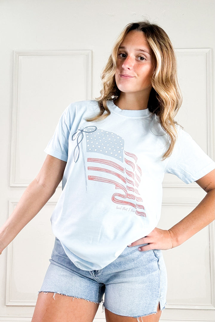 Land That I Love Bow Detail Graphic Tee