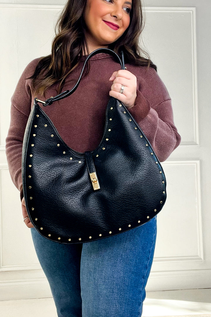 Olivia Studded Hobo Bag