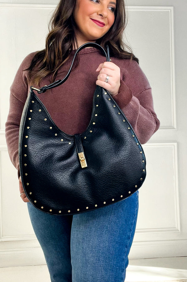 Olivia Studded Hobo Bag