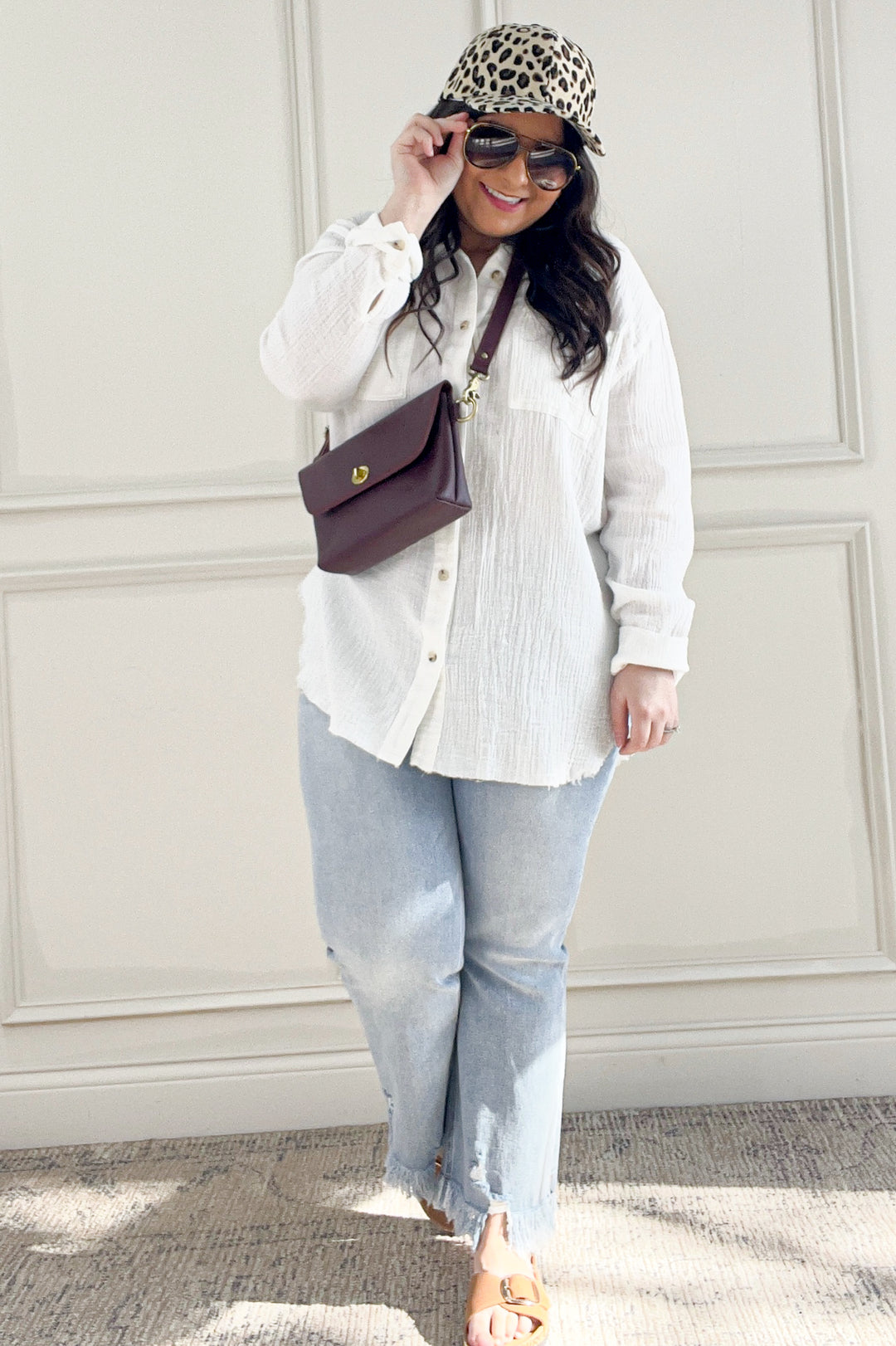 Soft Wash Crinkle Gauze Button Down Shirt