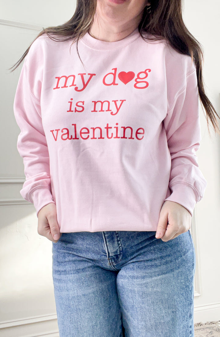 Dog Valentine Graphic Sweatshirt