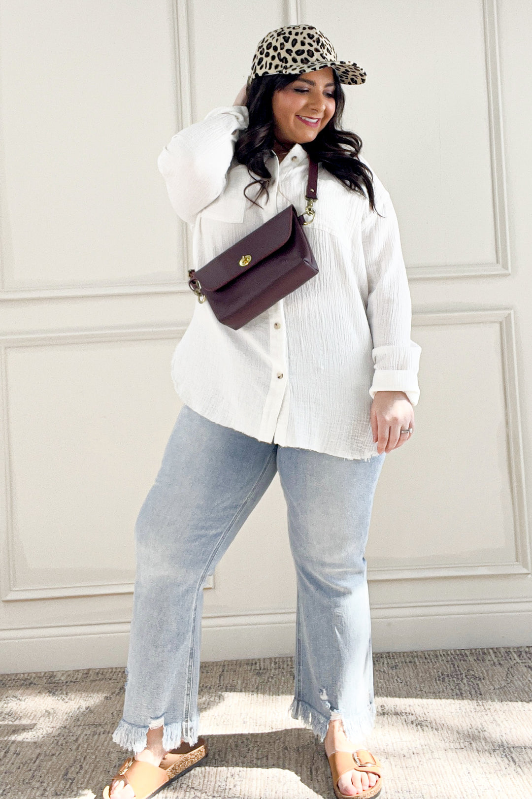 Soft Wash Crinkle Gauze Button Down Shirt