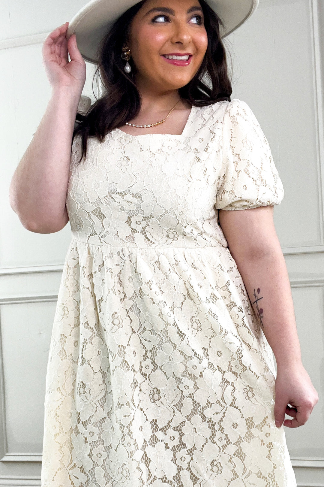Lace Fit And Flare Dress