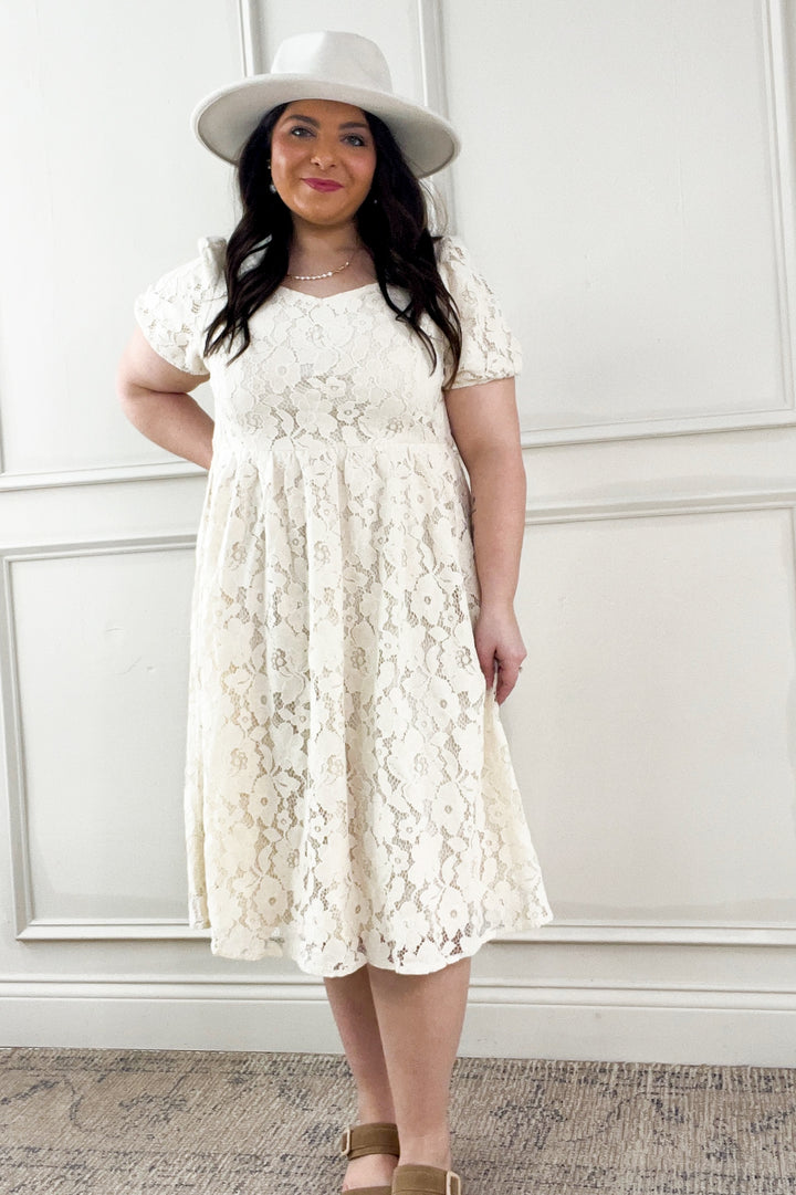 Lace Fit And Flare Dress