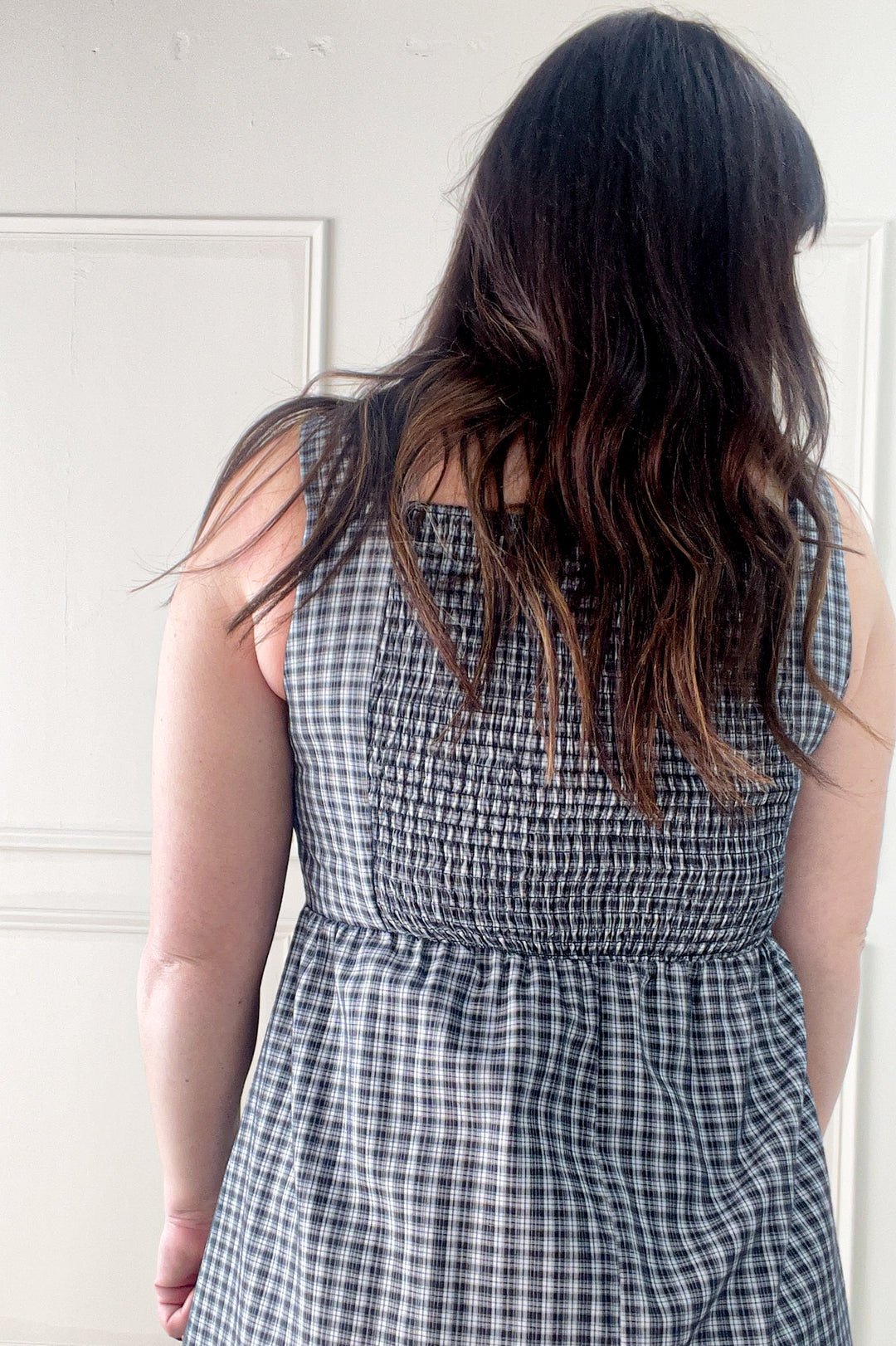 Midnight In The Garden Plaid Maxi Dress