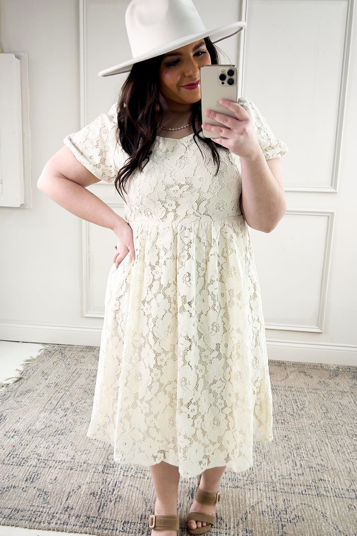 Lace Fit And Flare Dress