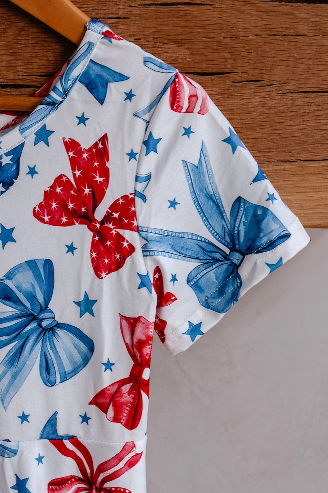 Patriotic Girls Bow Star Dress
