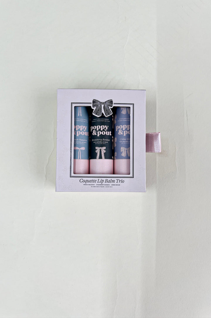Poppy & Pout Coquette Lip Balm Trio