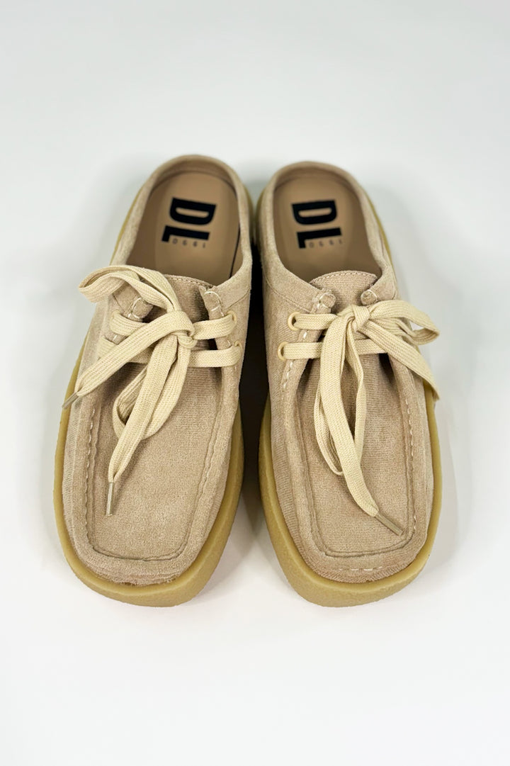 Casual Platform Tie Detail Mule Loafers