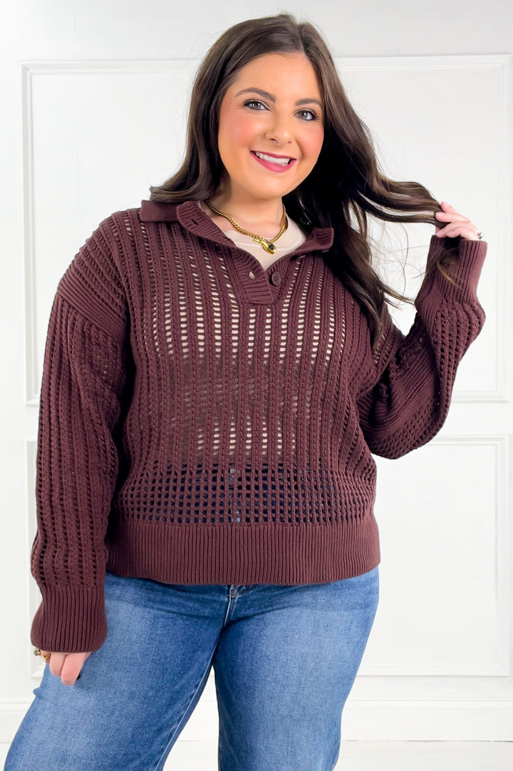 Z Supply Oversize Polo Style Sweater