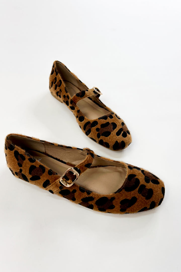 Leopard Print Maryjane Flats