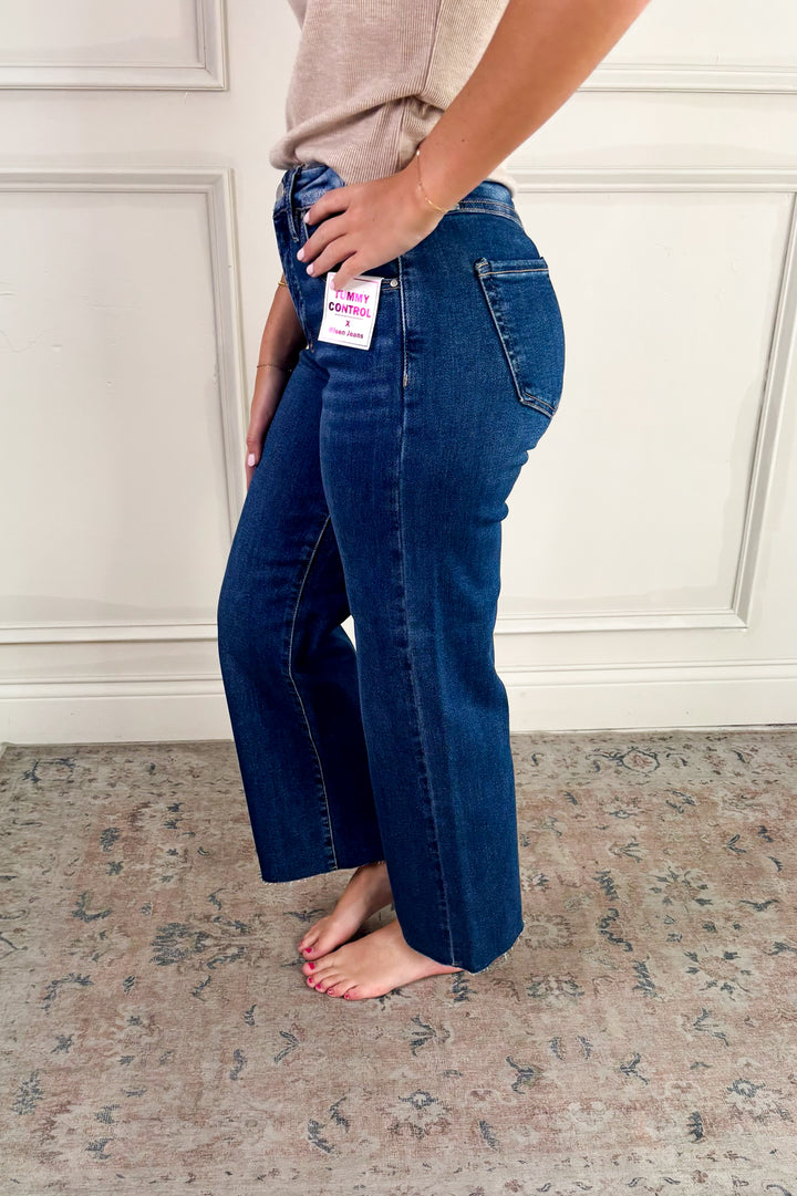 Risen Tummy Control Crop Wide Adjustable Waist Band