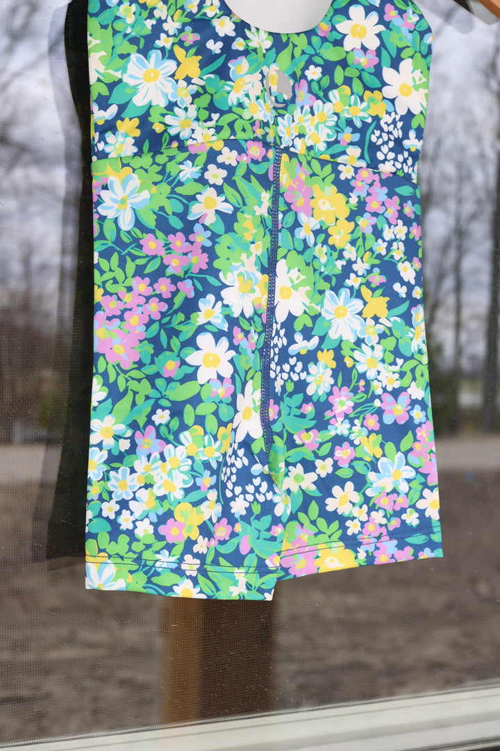 Girls Breezy Floral Athletic Romper