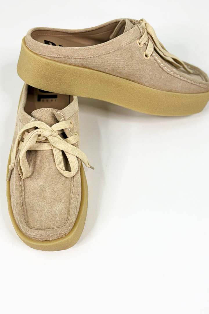 Casual Platform Tie Detail Mule Loafers