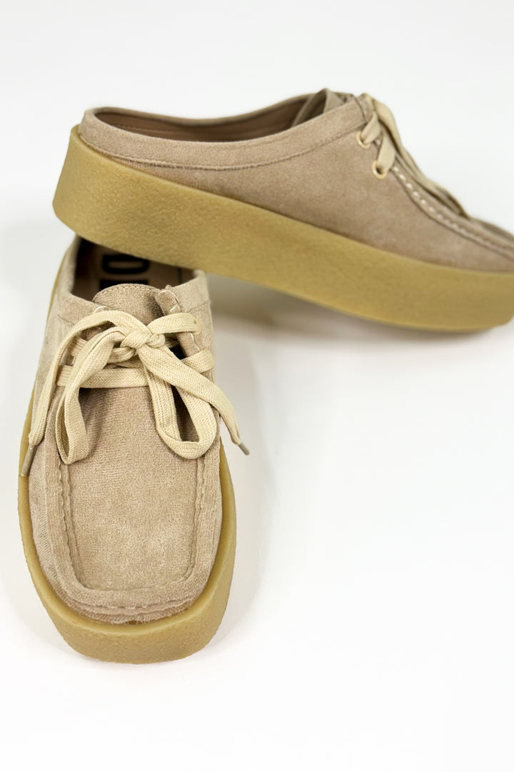 Casual Platform Tie Detail Mule Loafers