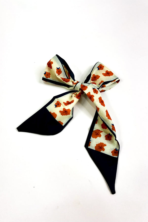 Floral Orange/Navy Accessory Scarf
