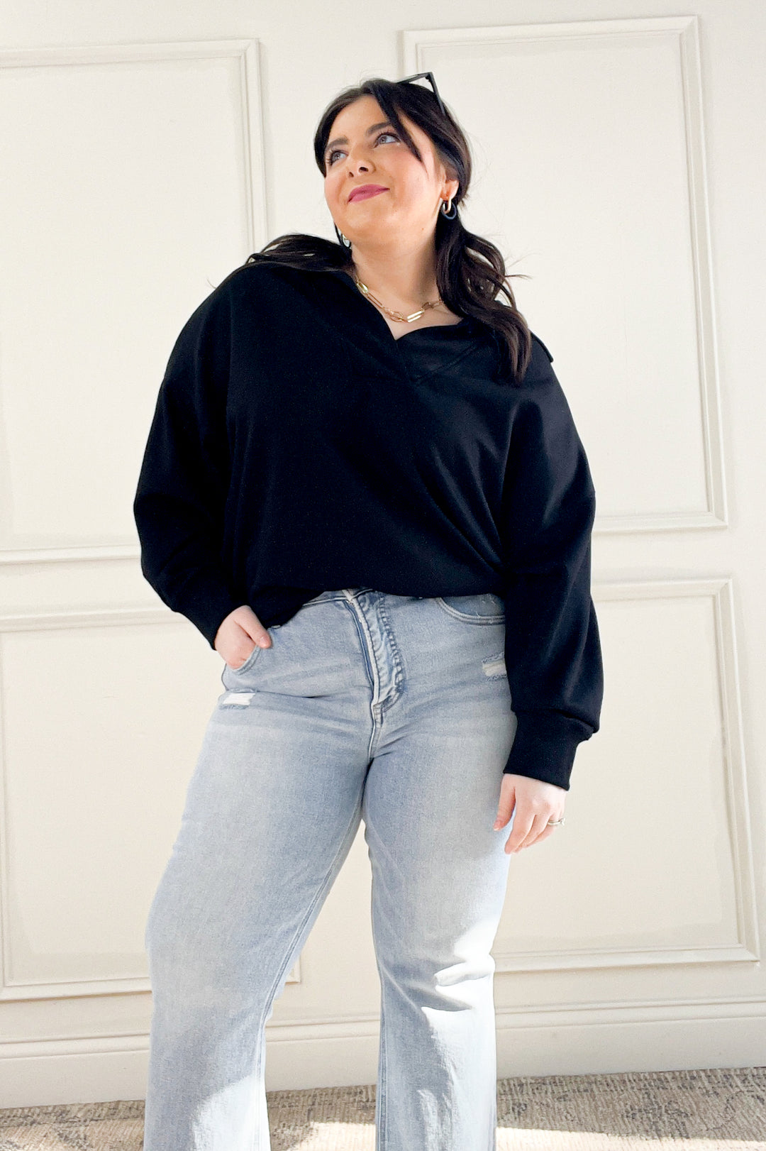 Luxeknit Polo Style Soft Touch Pullover