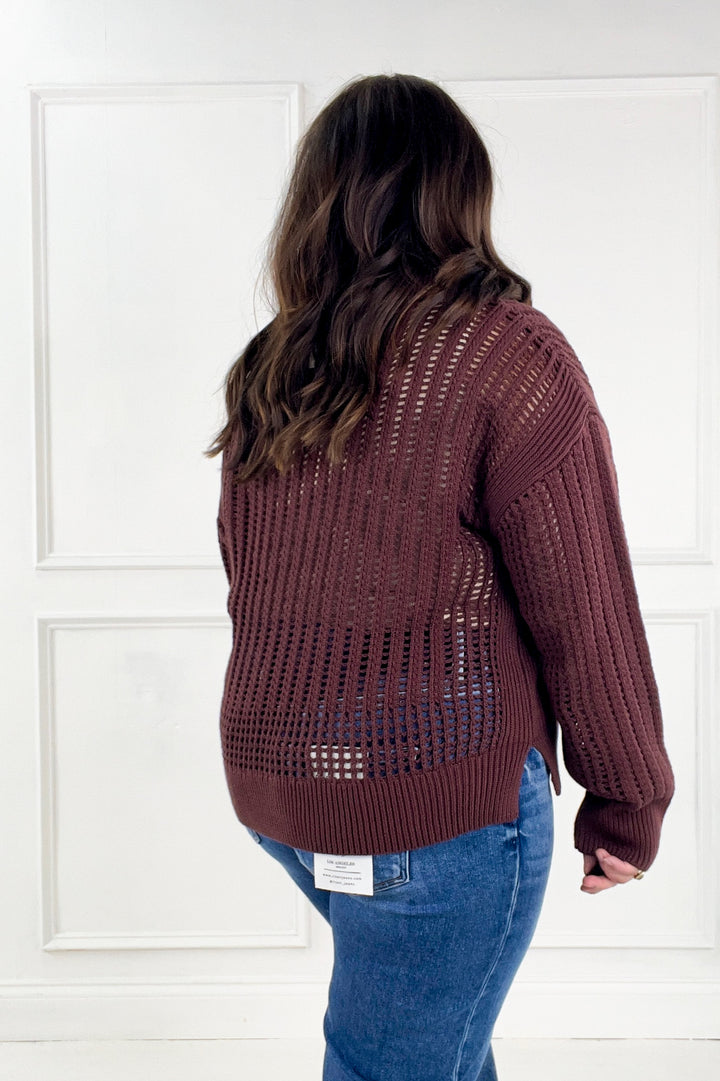 Z Supply Oversize Polo Style Sweater