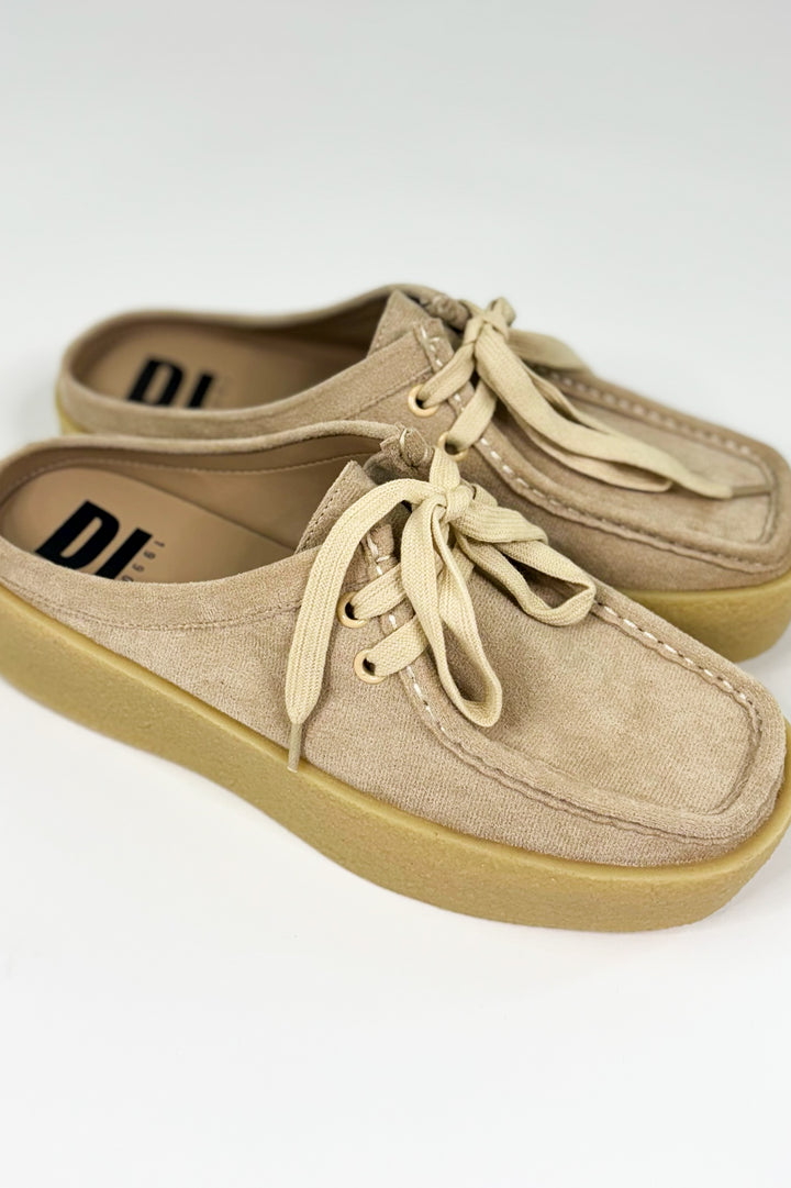 Casual Platform Tie Detail Mule Loafers