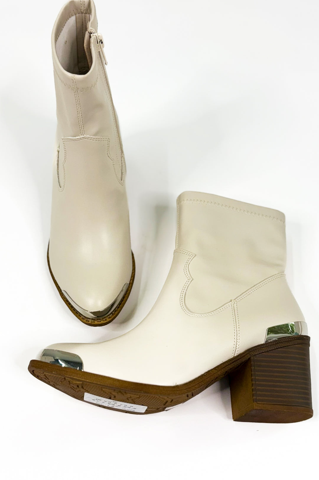 Western Block Heel Ankle Boots