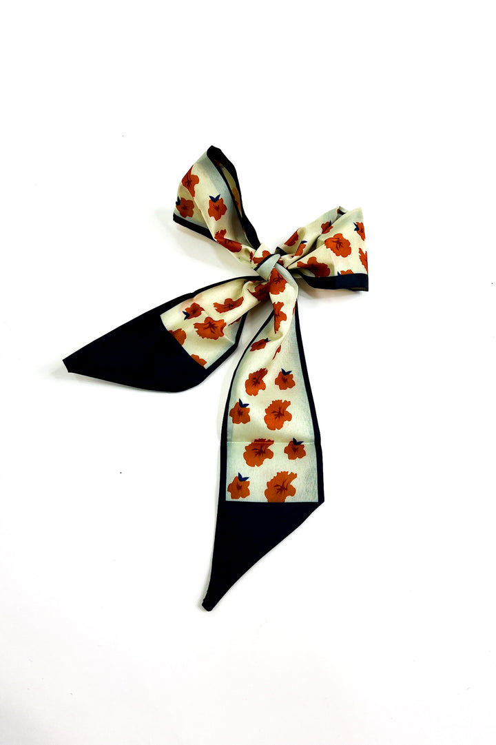 Floral Orange/Navy Accessory Scarf