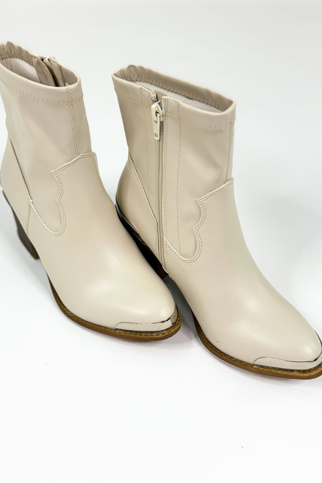 Western Block Heel Ankle Boots