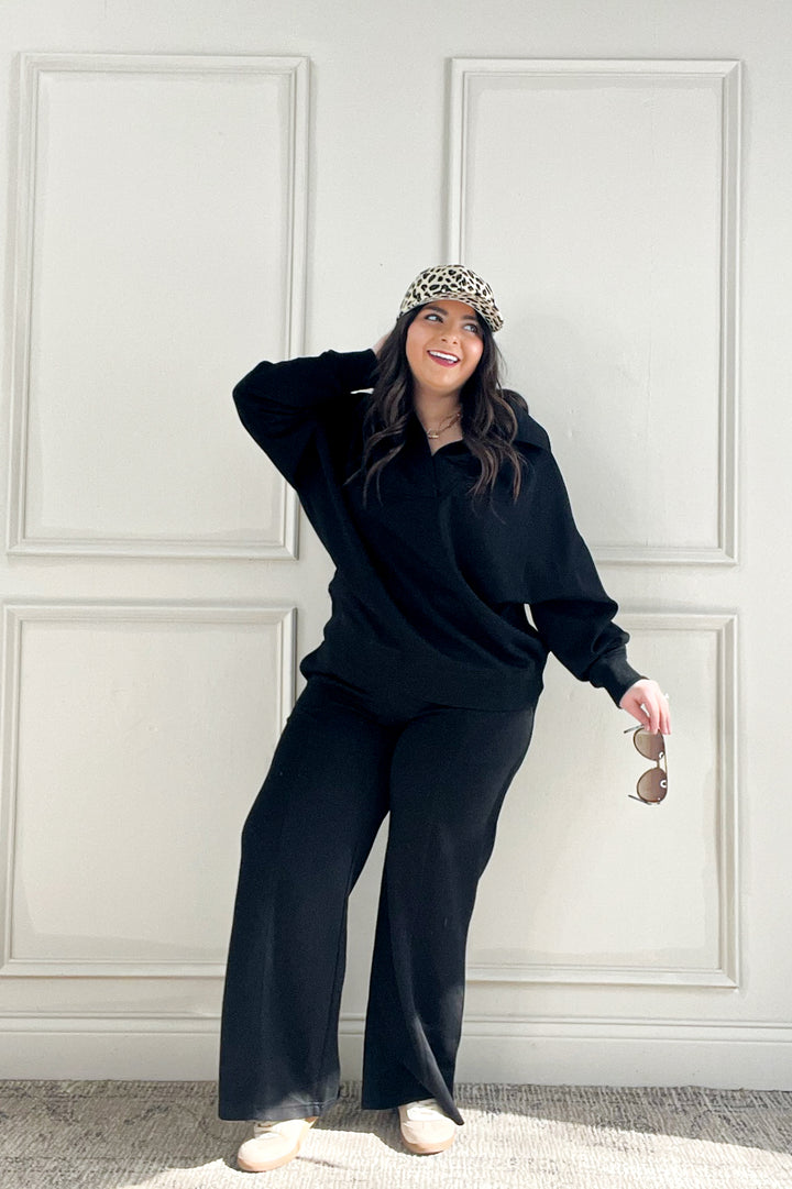 Luxeknit Wide Leg Drawstring Sweatpants