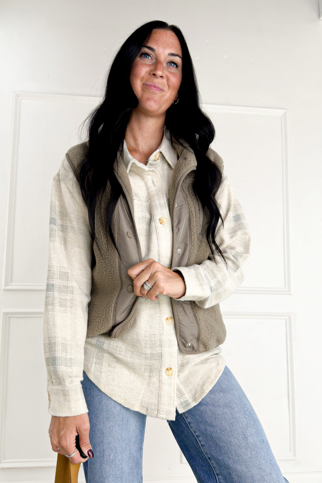 High Neck Thermal Fleece Vest w/ Pockets