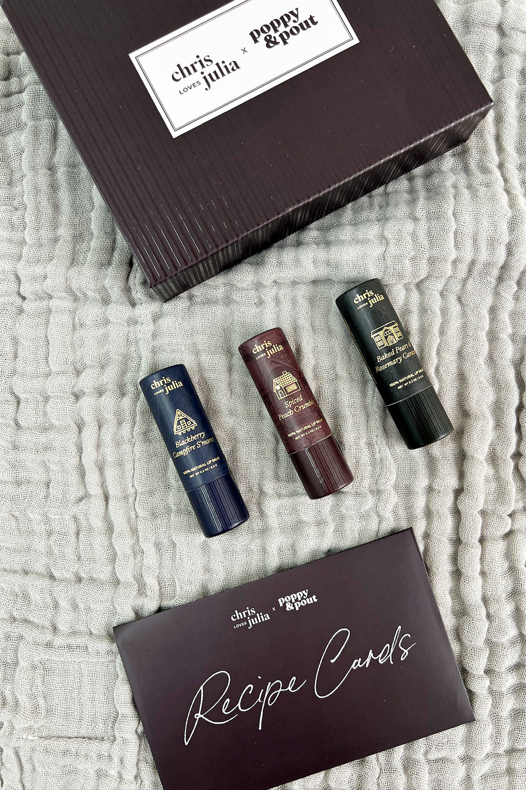 Poppy & Pout Lip Balm Set | Chris Loves Julia Trio