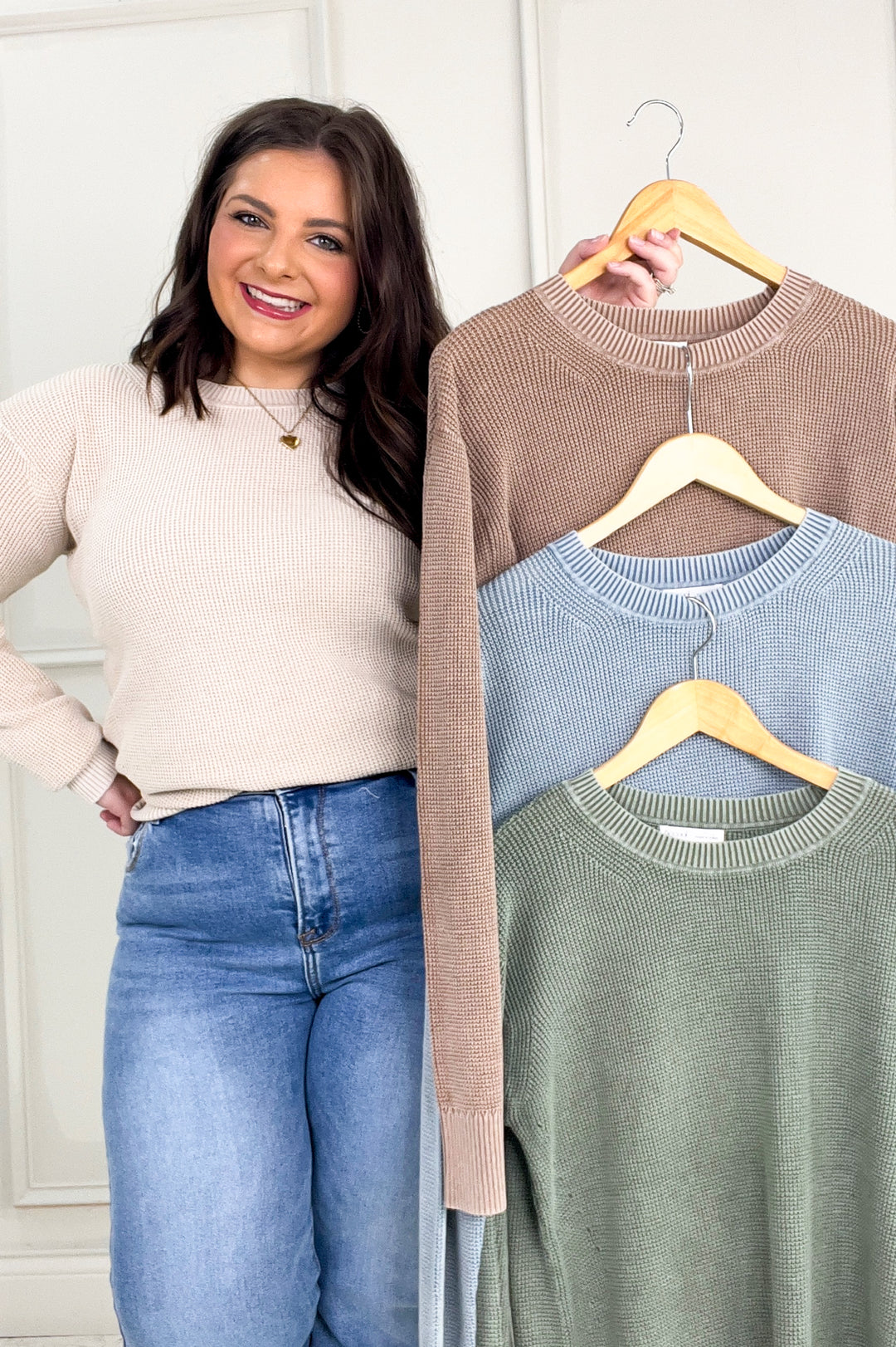 Chunky Waffle Knit Sweater