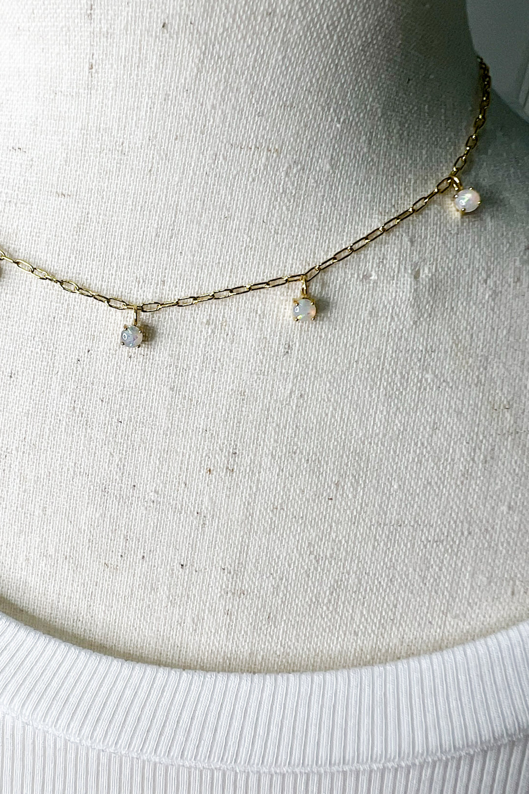 Classic Dainty Pearl Charm 18K Choker