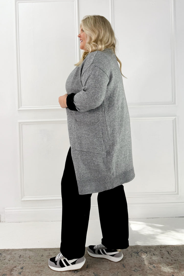 Long Oversize Cut Duster Open Cardigan