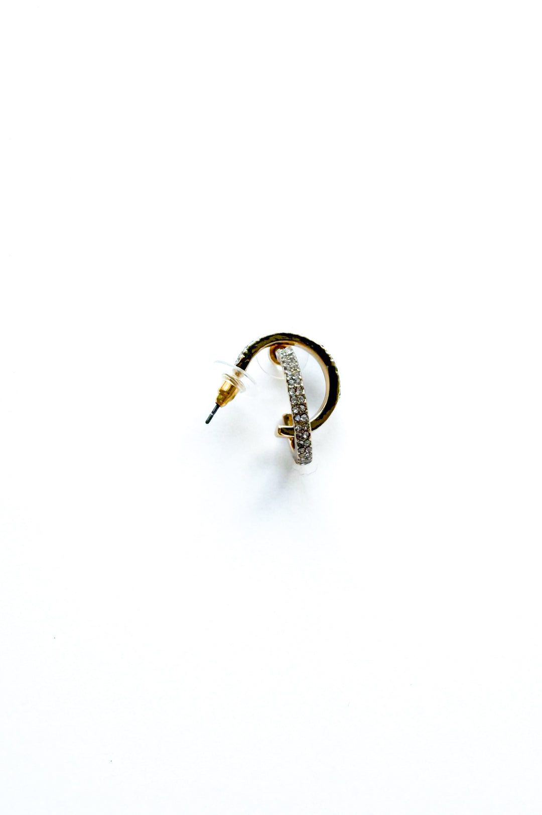 Pave 20mm Hoop Earrings in Gold