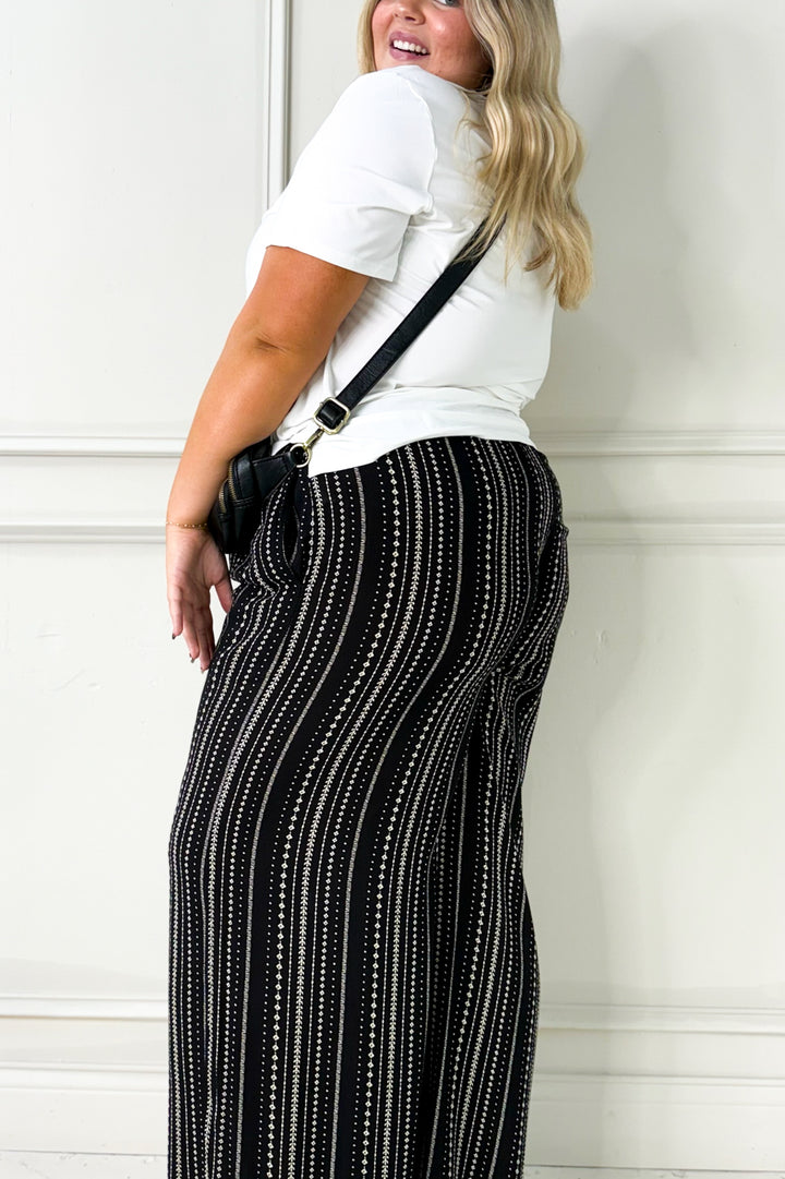 Flowy Wide Leg Printed Curvy Pants