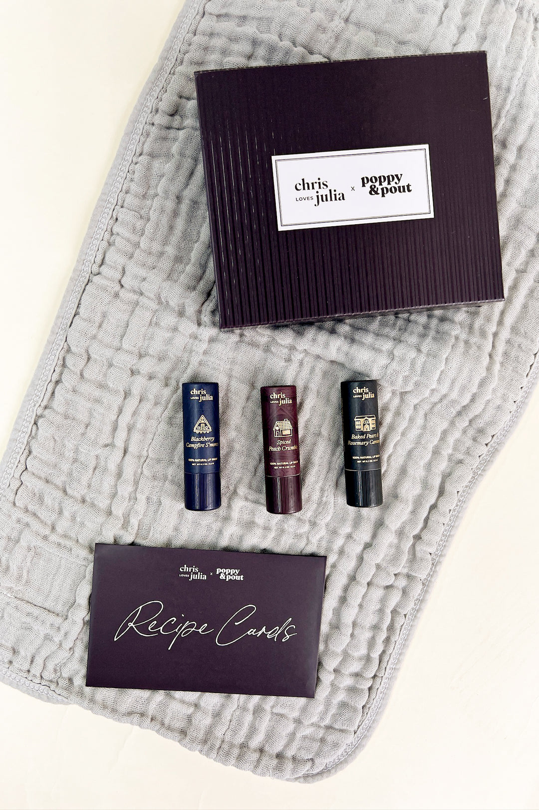 Poppy & Pout Lip Balm Set | Chris Loves Julia Trio