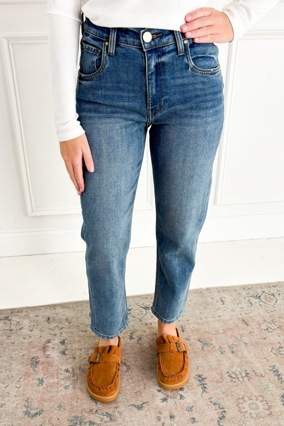 Kut from the Kloth - Kit High Rise Baggy Ankle Straight Jeans