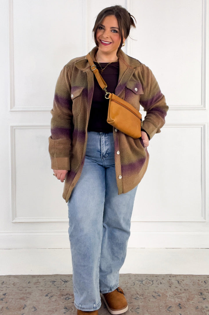 Thread & Supply Tullis Ombre Fleece Button-Up Jacket