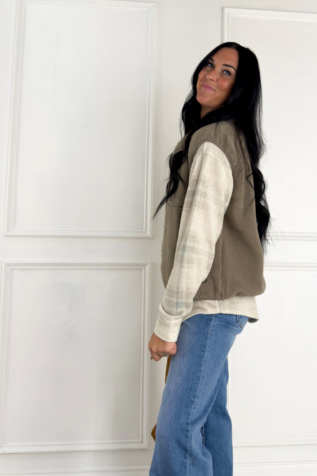 High Neck Thermal Fleece Vest w/ Pockets